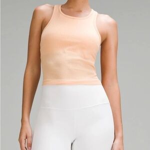 NWT Lululemon ebb to street cropped racerback tank - PCHB - size 4